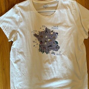 NWOT J Crew Factory Collector Tee - France size XL